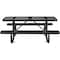Global Industrial Rectangle Picnic Table, Black, Perforated Metal, 72 in L 694553BK - alternate 7